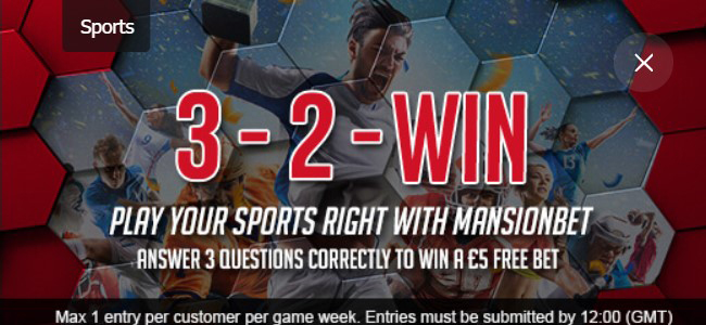 3-2-Win promo by Mansionbet bookmaking company!