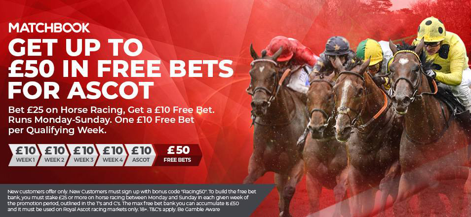 Get Up to £50 in Free Bets for Royal Ascot with Matchbook operator!