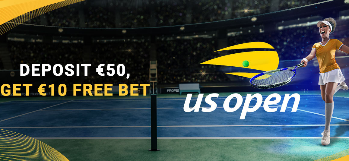 Get a free bet of 10 EUR on US Open with 18Bet bookie!
