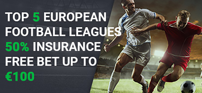 50% Insurance top 5 European Football Leagues with Bet90 bookie!