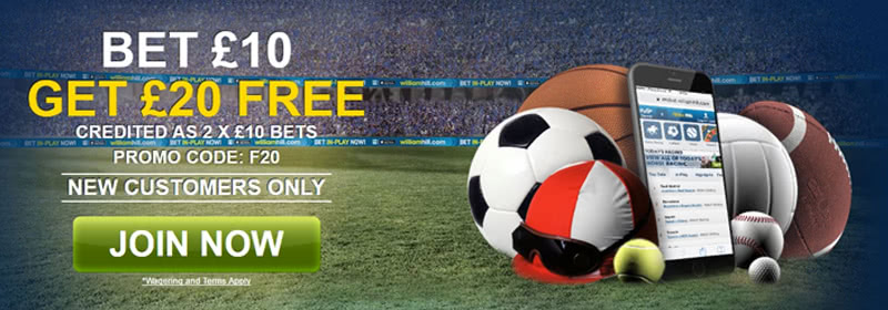 Free £20 bonus for William Hill’s newcomers