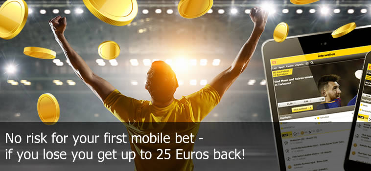 Your first mobile bet is on the house with Interwetten bookmaker!