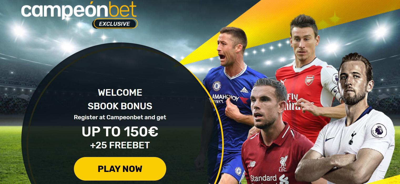 Campeonbet bookmaking company welcomes you with a bonus of up to 150 EUR!